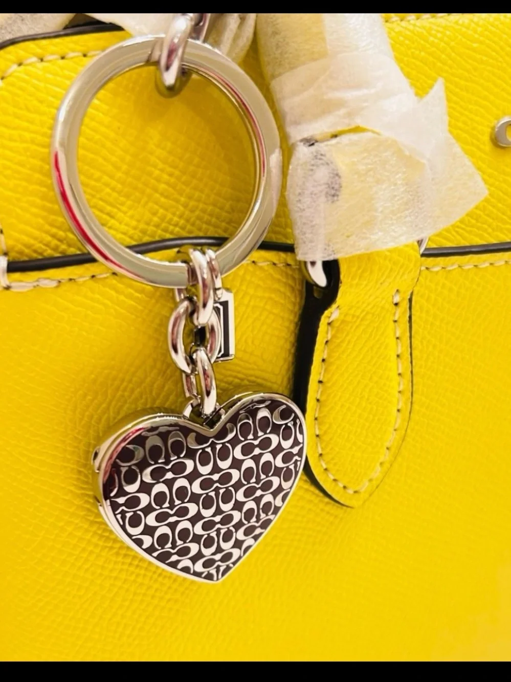 💰SOLD💰Coach Heart Picture Frame Keychain/ Bag Charm